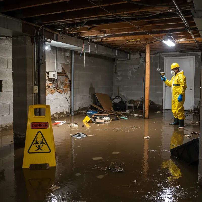 Flooded Basement Electrical Hazard in Lincoln County, MT Property